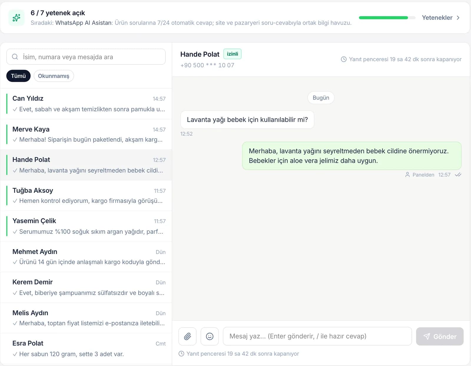 WhatsApp ortak gelen kutusu